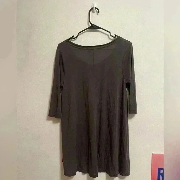 Project Social T - Women’s Super Soft Grey 1/2 Sleeve Tunic Top - Size Small - Picture 5 of 5